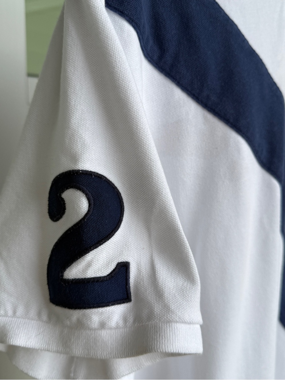 Polo by Ralph Lauren Polo Club White Polo with Diagonal Stripe - Picture 3 of 9